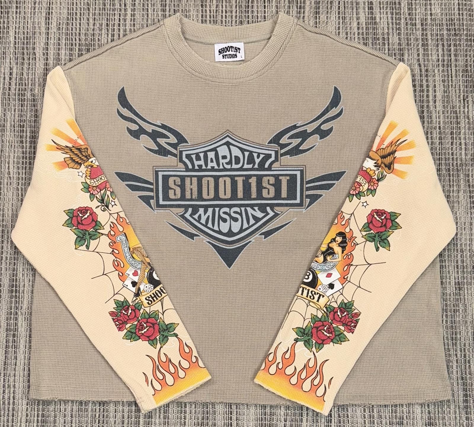 Shoot1st Studios Cream Hardly Missin Thermal L/S