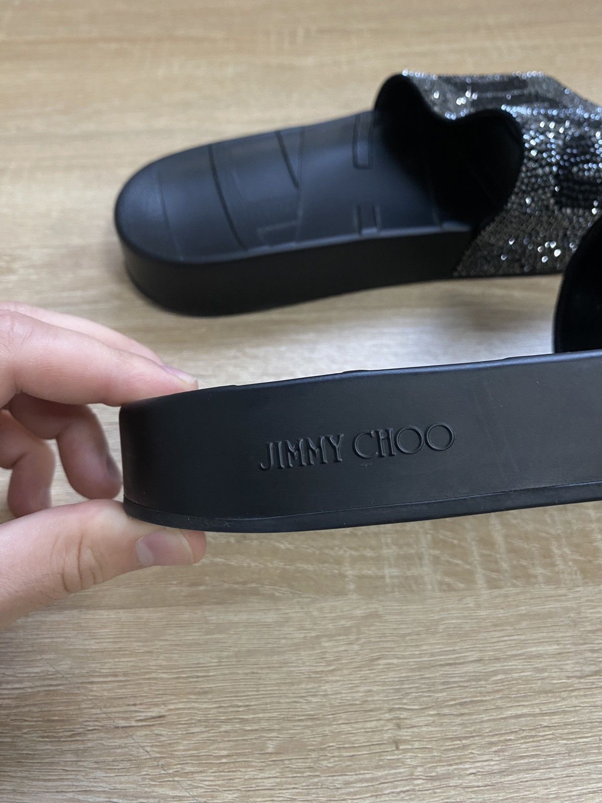 Jimmy Choo 🇮🇹 Jimmy Chop Slippers made in Italy Size US 10 / IT 40 - 5 Thumbnail
