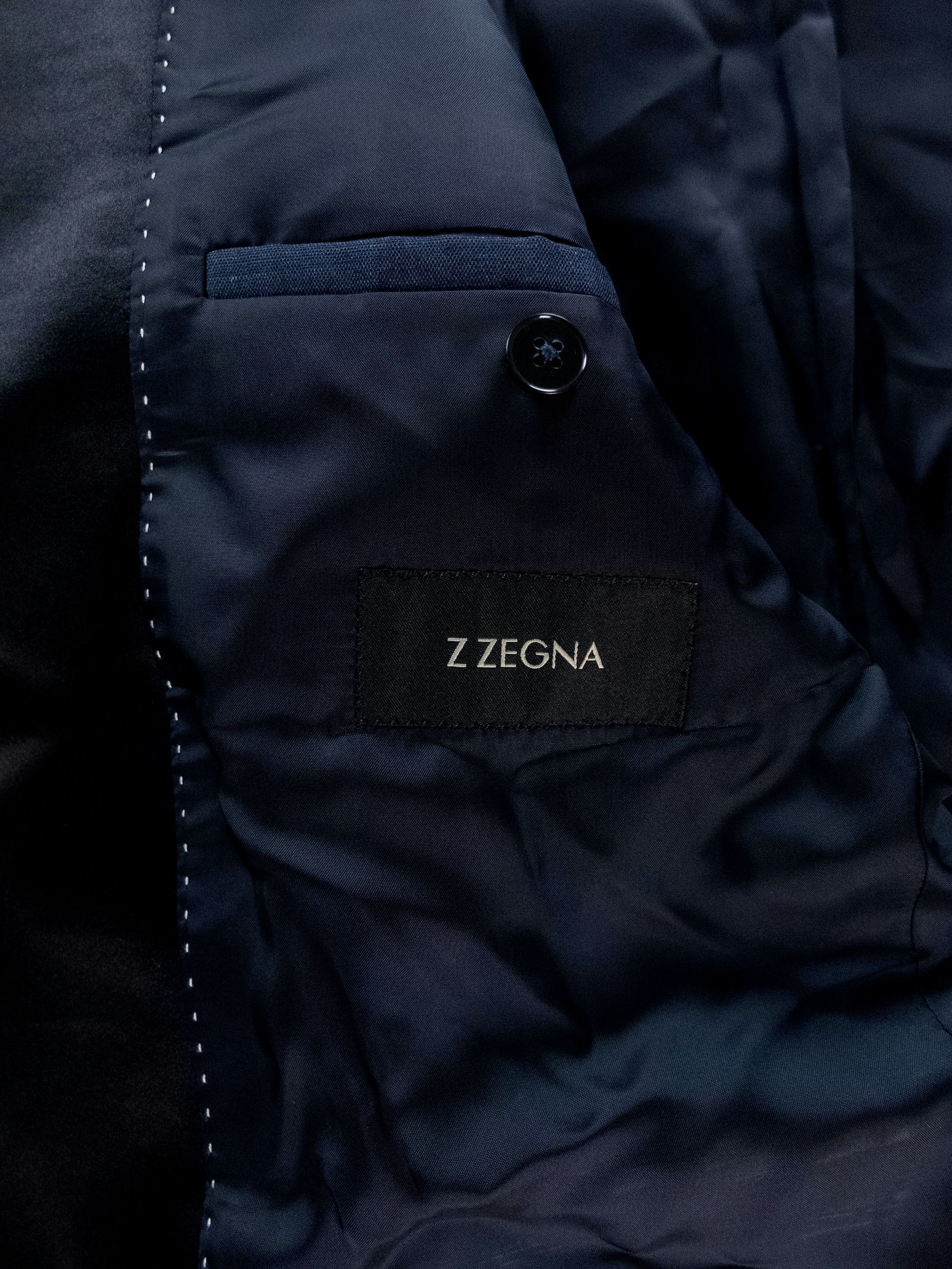 Z Zegna Z ZEGNA navy blue wool tuxedo jacket Size 44 US / 54 IT Size 44R - 9 Thumbnail