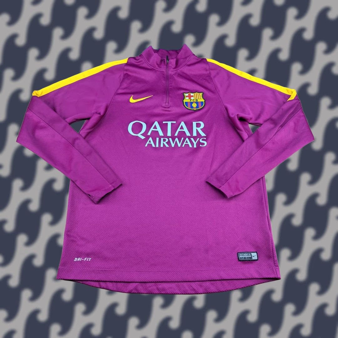 Nike Nike Barcelona Drill Top Football Training Mens M Purple Shirt Size US M / EU 48-50 / 2 - 1 Thumbnail