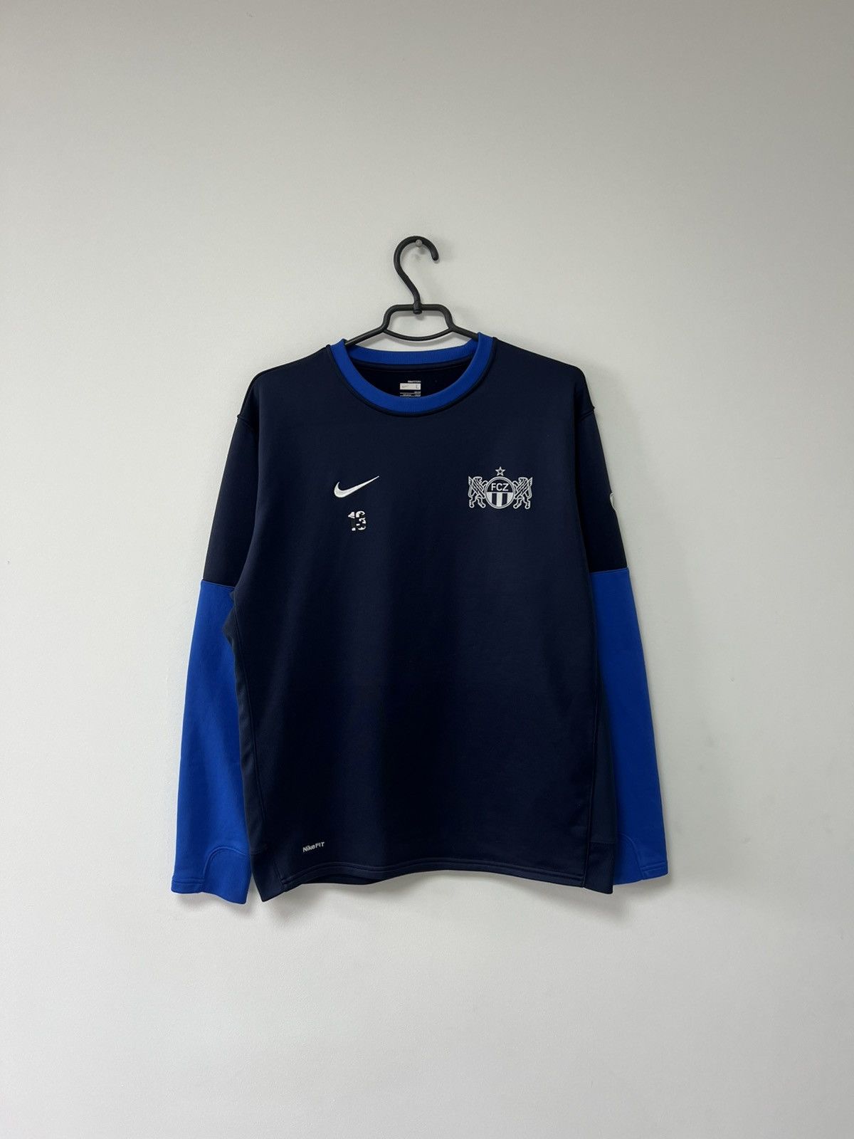 Nike Fc Zurich 2009/2010 Player Issues Sweatshirt Nike Blue sz L Size US L / EU 52-54 / 3 - 1 Thumbnail
