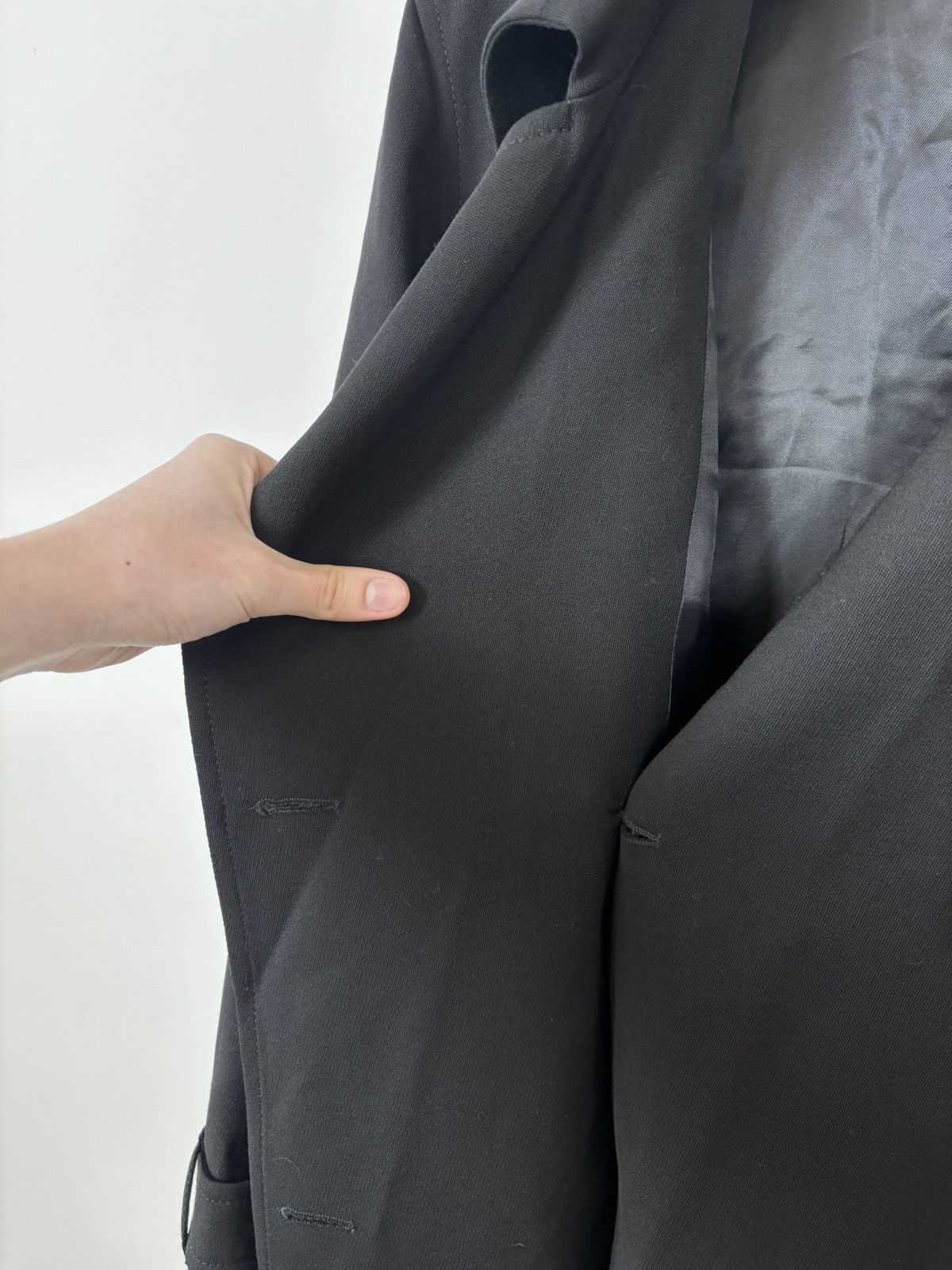 Arket Arket Women’s Black Wool Twill Double Breasted Peacoat Coat Size M / US 6-8 / IT 42-44 - 11 Thumbnail