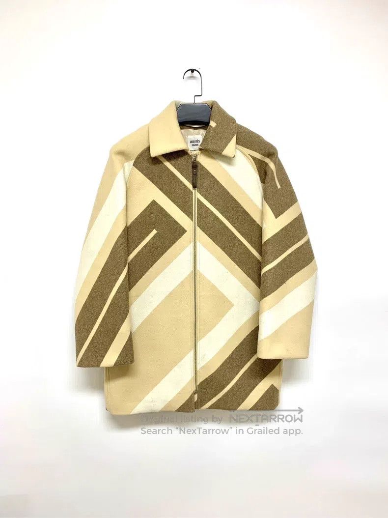 Hermes Hermes Striped Wool Coat Size XS / US 0-2 / IT 36-38 - 1 Thumbnail