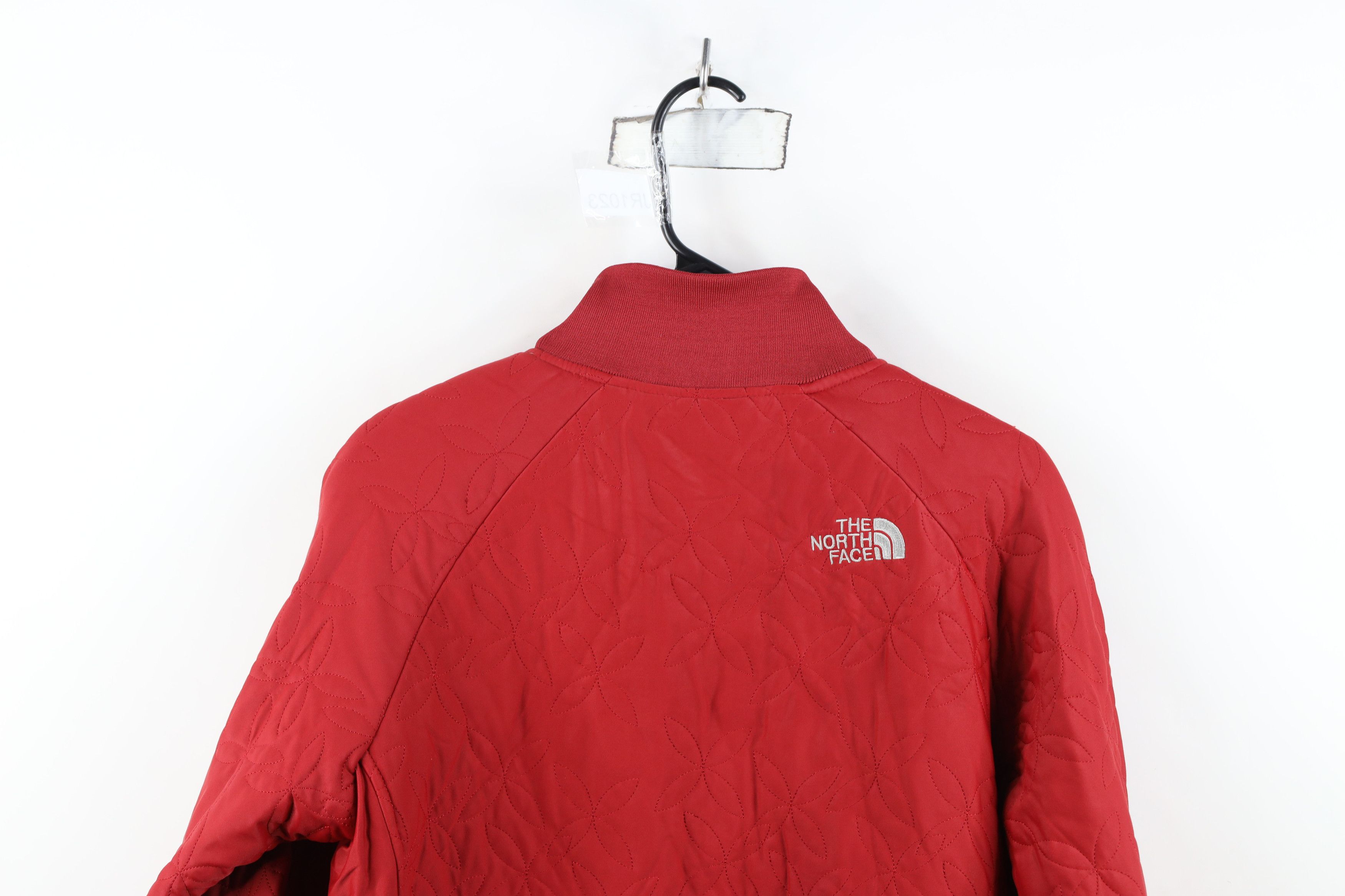 The North Face Vintage The North Face Flower Quilted Bomber Jacket Red Size L / US 10 / IT 46 - 15 Thumbnail