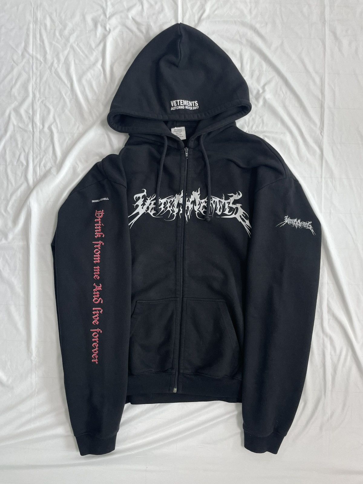 Vetements VETEMENTS TFD REVERSIBLE ZIP HOODIE | Grailed