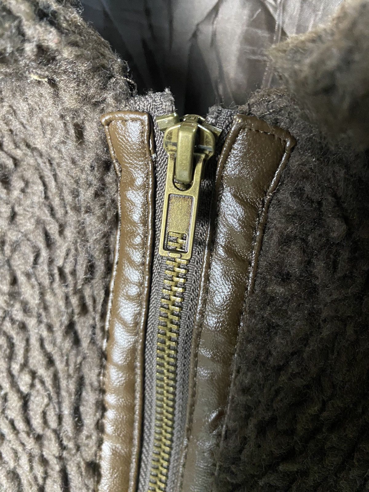 Japanese Brand Lunacion Deep Pile Brown Fleece Sherpa Zipper Jacket Size US M / EU 48-50 / 2 - 10 Thumbnail