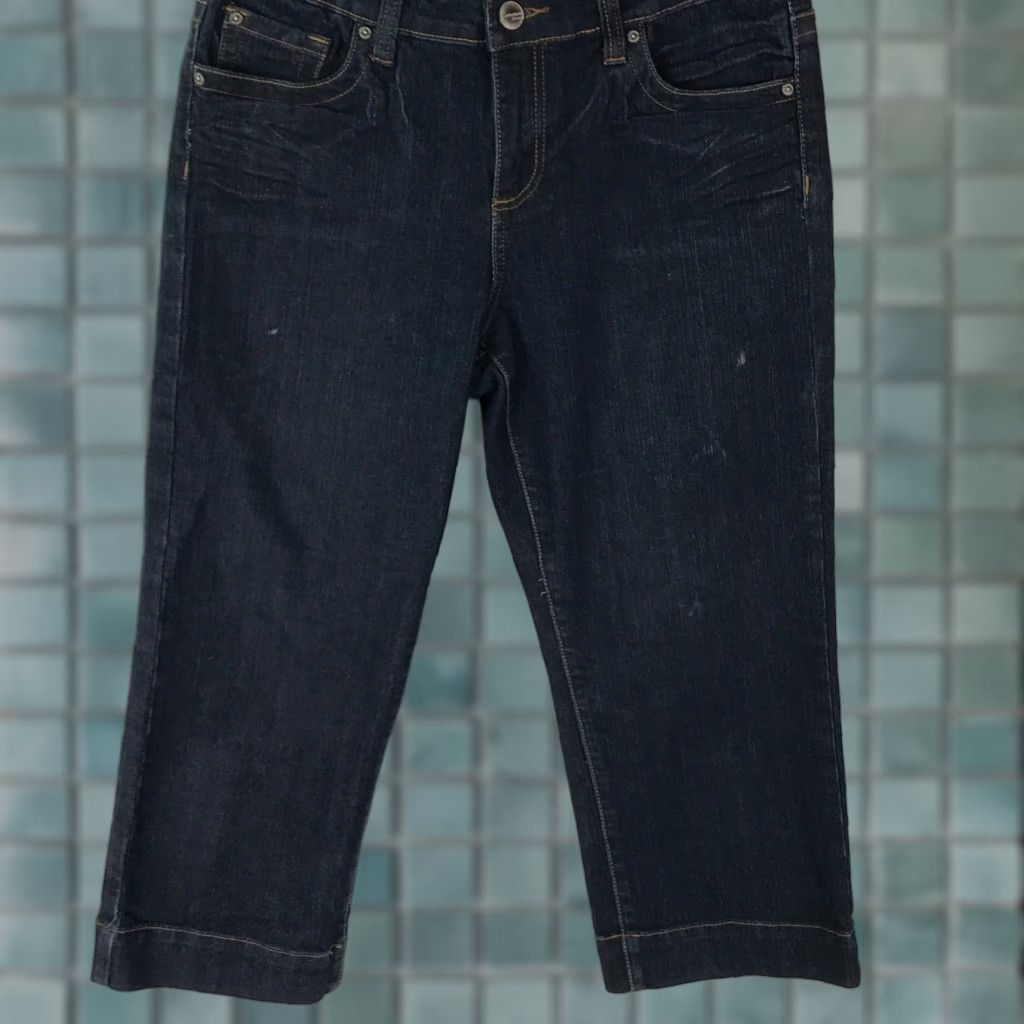 Denime Common Genes Jeans Womens Capri Bermuda Blue Denim Size 8 Regular blue Capri Jeans 8 Womens Size 30" / US 8 / IT 44 - 1 Thumbnail