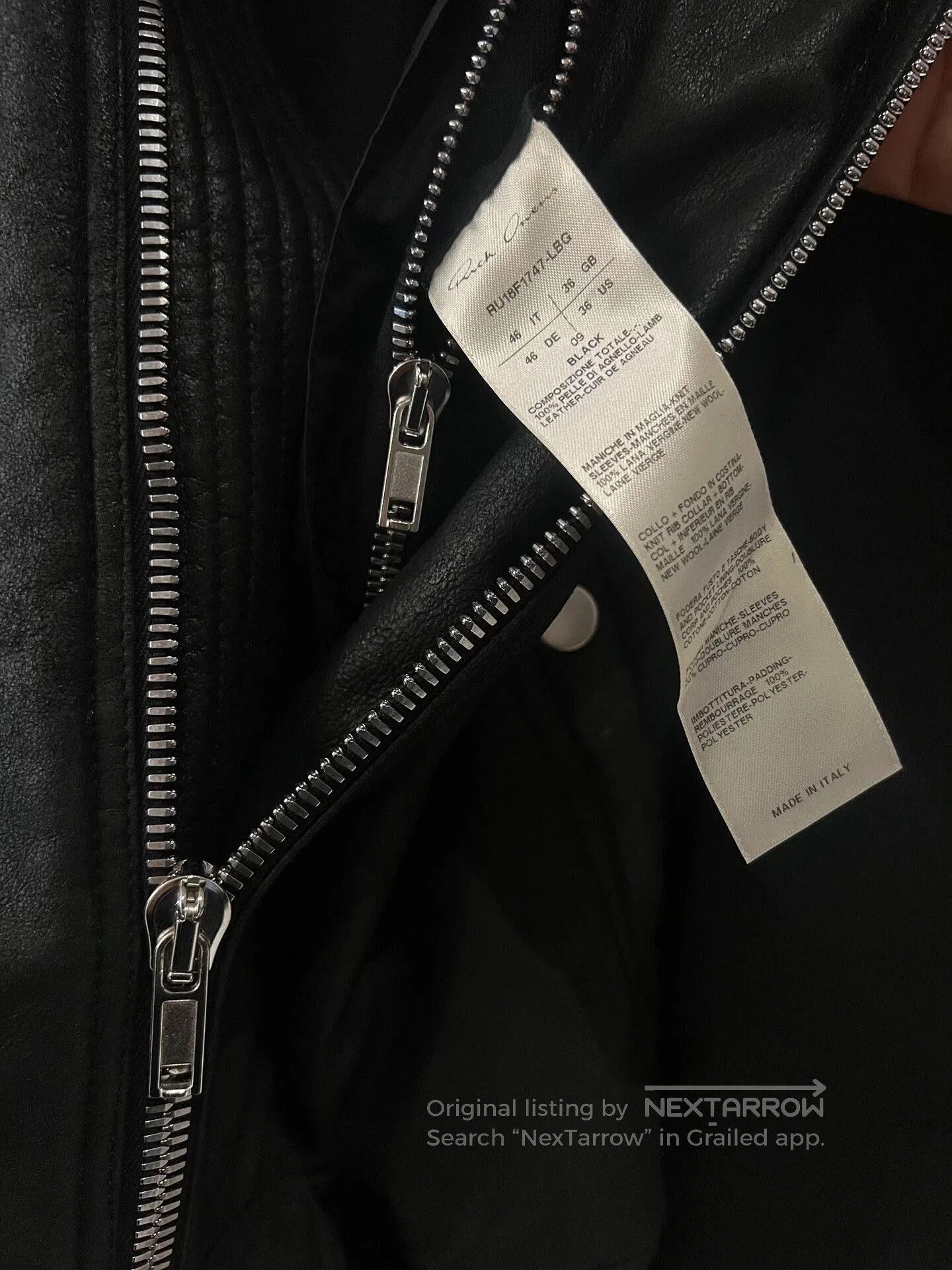 Rick Owens Rick Owens Leather Bomber Jacket. Size US S / EU 44-46 / 1 - 6 Thumbnail