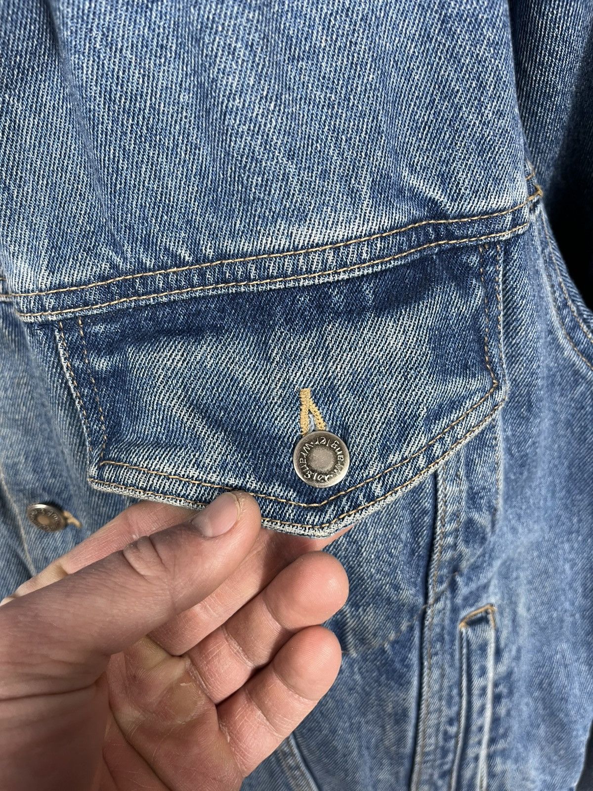Wrangler Wrangler Hero Vintage Blue Denim Trucker Jacket Size US XL / EU 56 / 4 - 6 Thumbnail