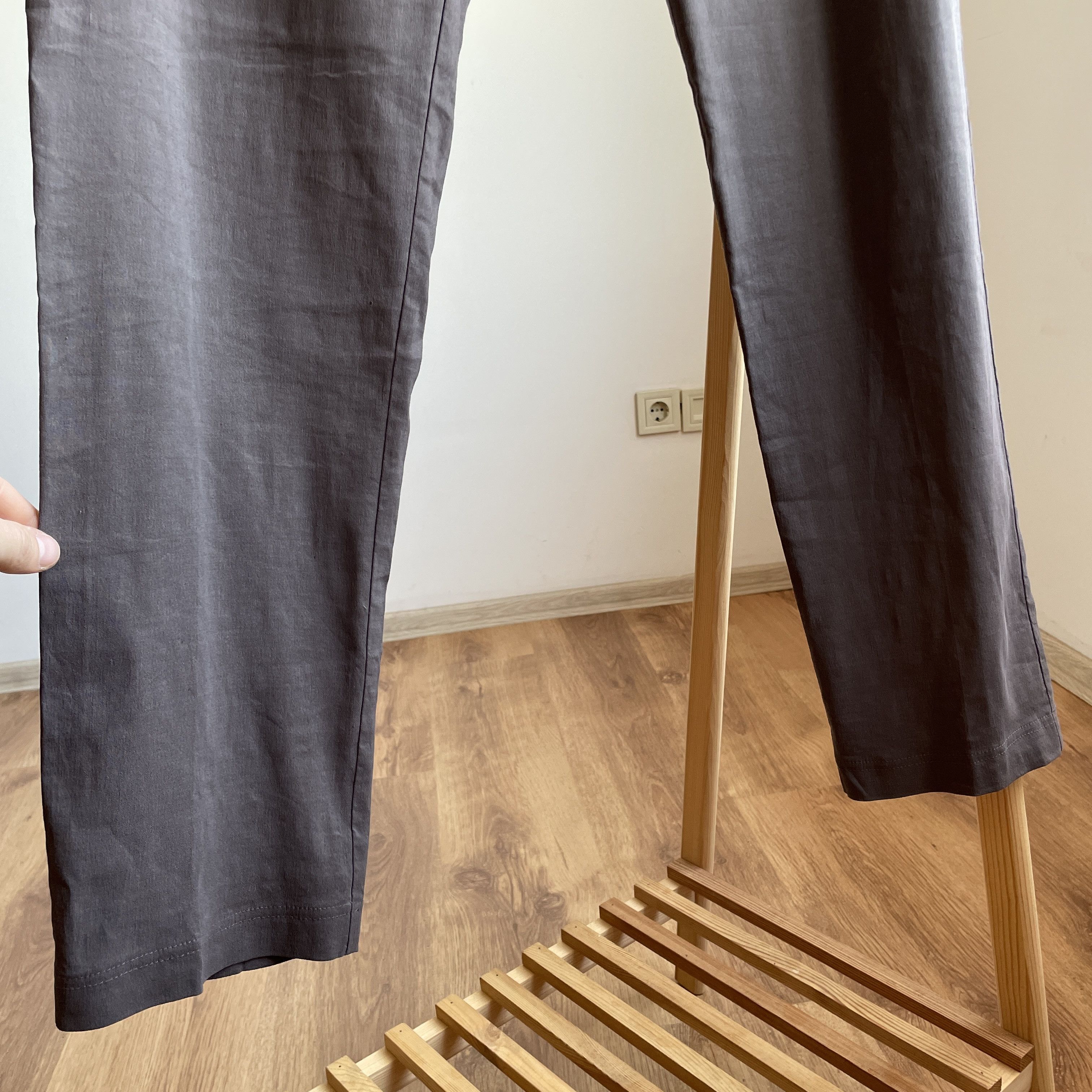 Sarah Pacini Sarah Pacini Womens Linen Blend Straight Trousers Size 4 Size 32" / US 10 / IT 46 - 6 Thumbnail