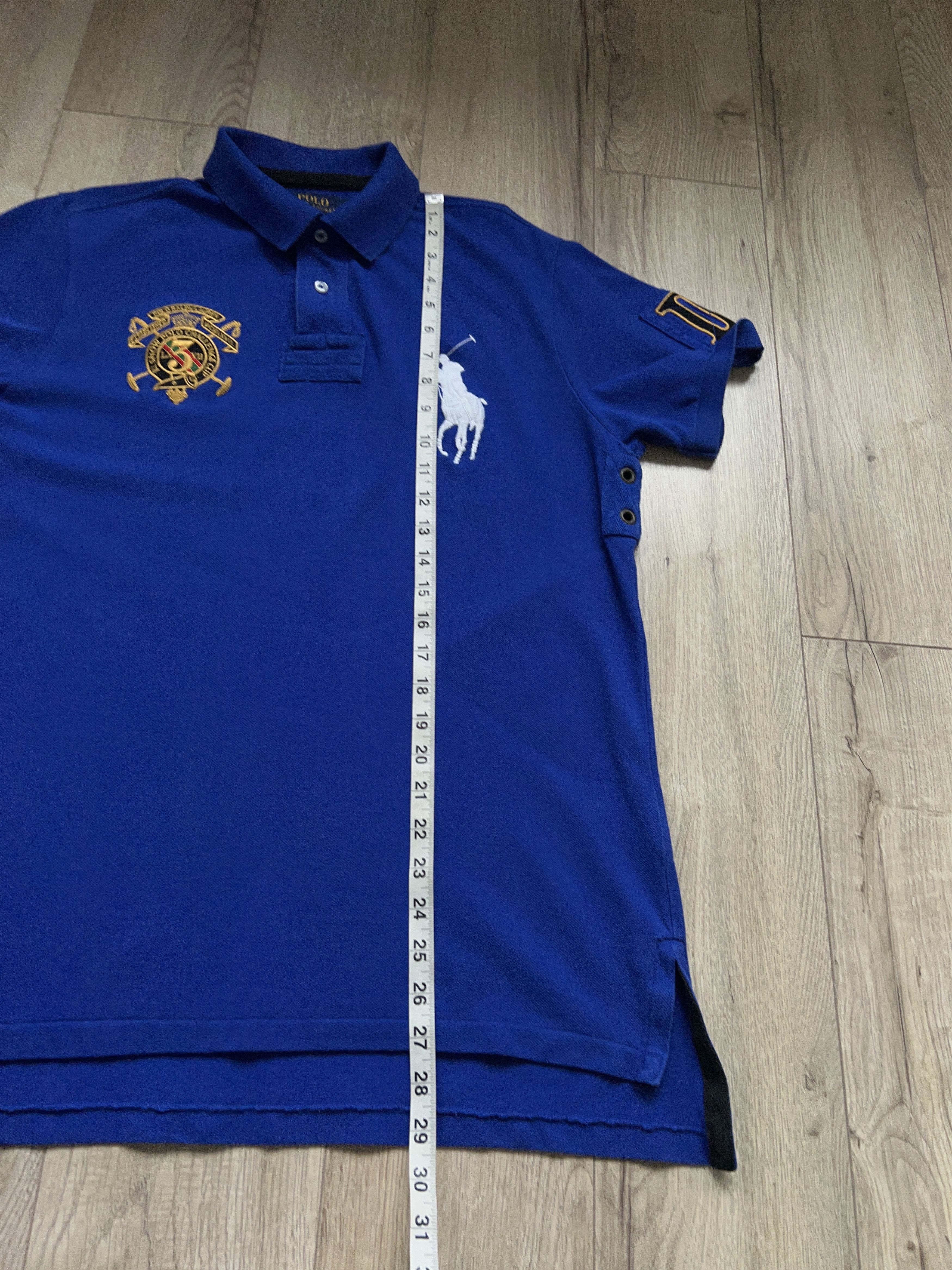 Polo Ralph Lauren × Vintage mens Classic T Shirt Tee Rugby Snow Challenge Blue Size US L / EU 52-54 / 3 - 7 Thumbnail