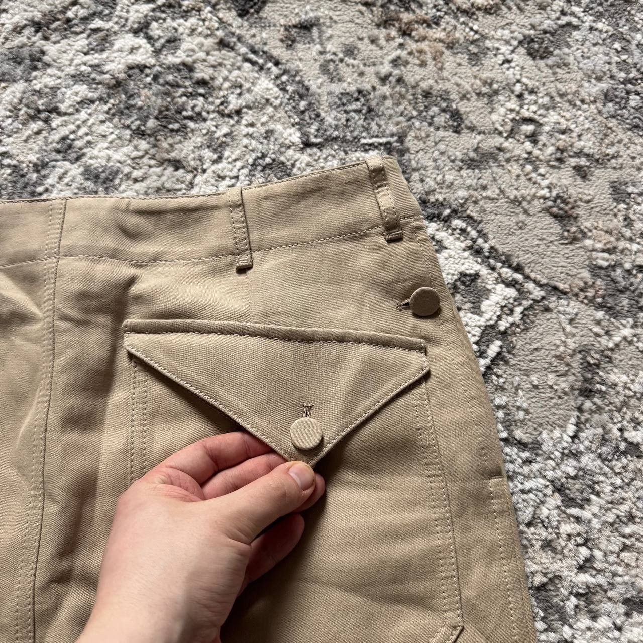 Hermes Hermes Vintage Mid Length Beige Cotton Skirt 40 Size 28" / US 6 / IT 42 - 8 Thumbnail