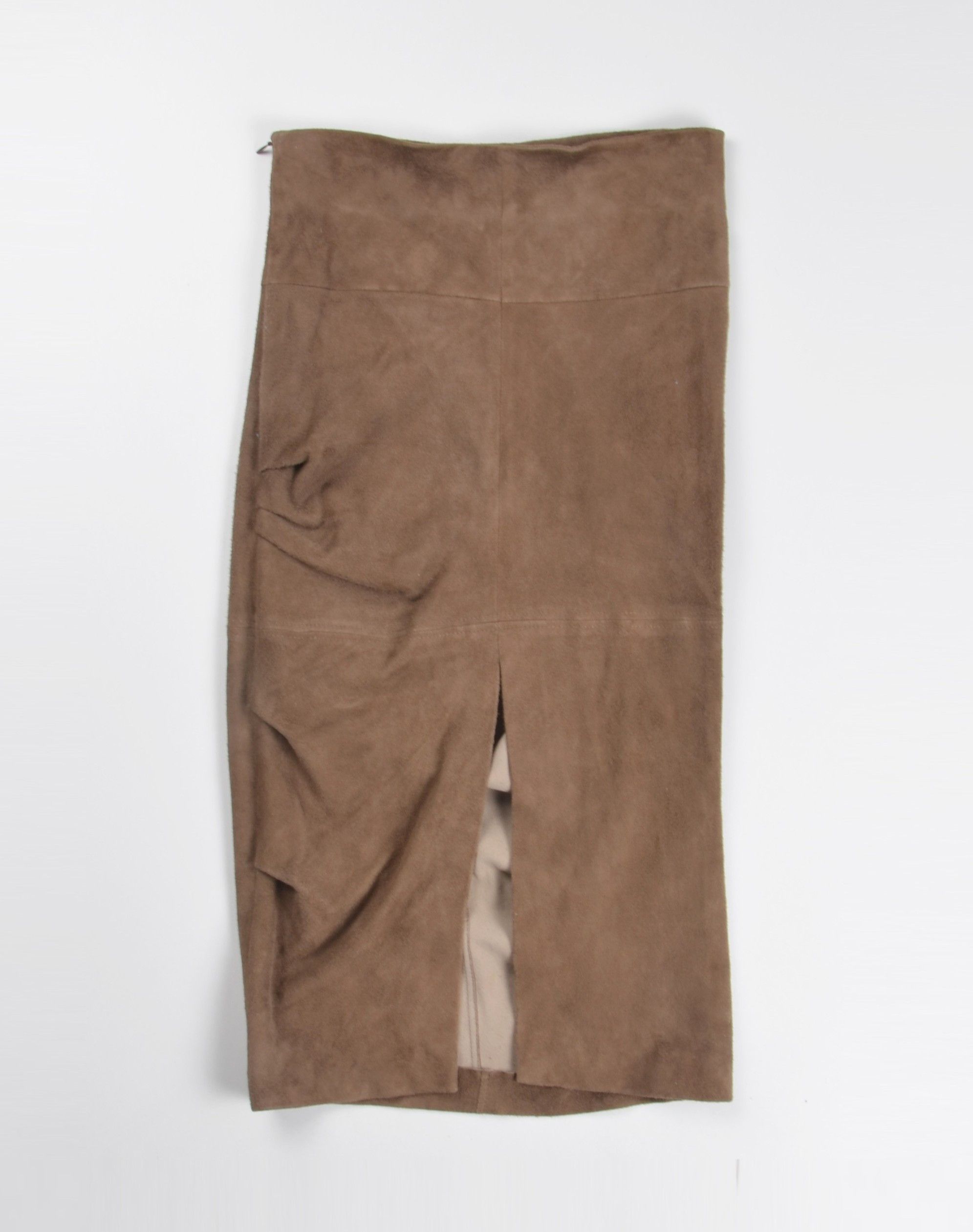 Brunello Cucinelli Brunello Cucinelli Brown Suede Pencil High Waist Skirt Size 27" / US 4 / IT 40 - 5 Thumbnail
