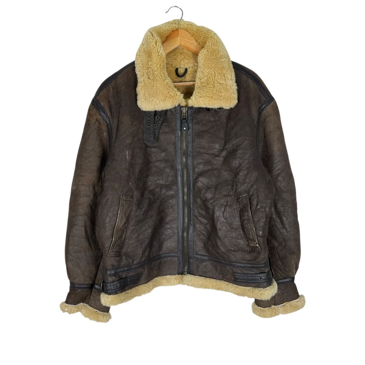 Other ❄️JKT TYPE B3 SHEEPSKIN SHEARLING AVIATOR LEATHER JACKET Size US L / EU 52-54 / 3 - 2 Thumbnail