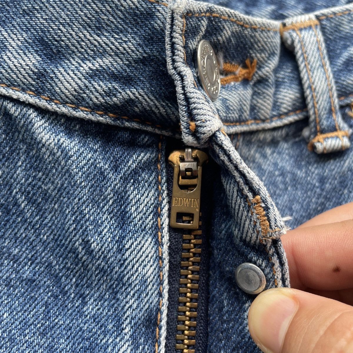 Edwin 90s Vintage Edwin Released Hem Distressed Jeans Pants Denim Size US 30 / EU 46 - 7 Thumbnail