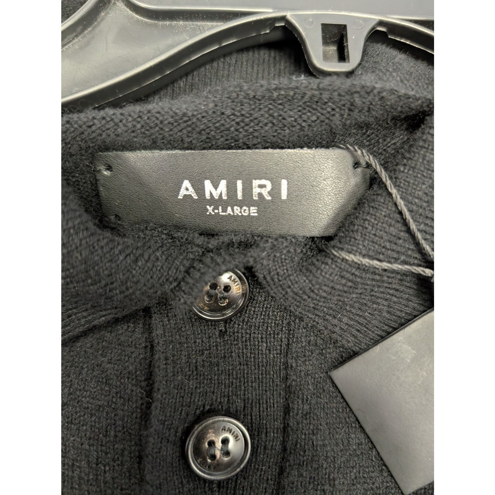 Amiri o1rshd1 Q:3 / Stack Short Sleeve Polo Shirt in Black Size US XL / EU 56 / 4 - 11 Thumbnail