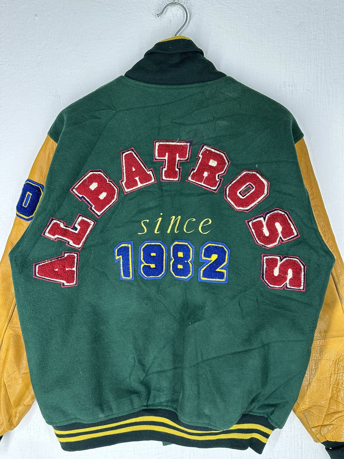 Vintage Vintage Albatross Since1982 Varsity Leather Jacket Size US M / EU 48-50 / 2 - 10 Thumbnail
