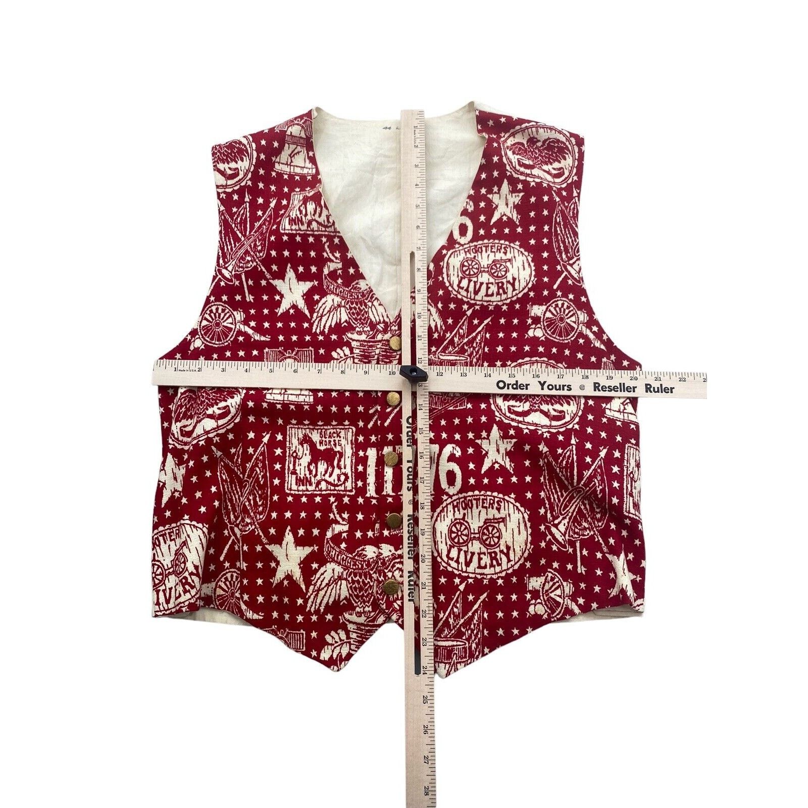 Other Unisex Vintage Red Cream Hooters Livery UGLY CHRISTMAS Vest Size US L / EU 52-54 / 3 - 12 Thumbnail