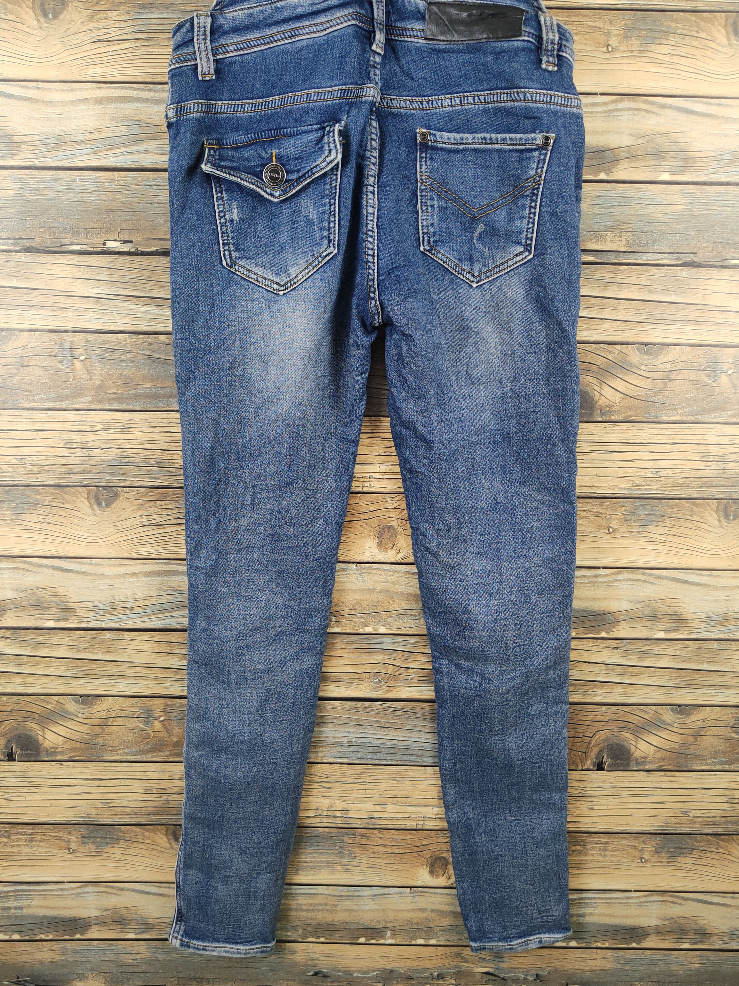 Japanese Brand × Vintage Vintage Nono Dark Blue Adjustable Strap Denim Jumpsuits Size 29" - 12 Thumbnail