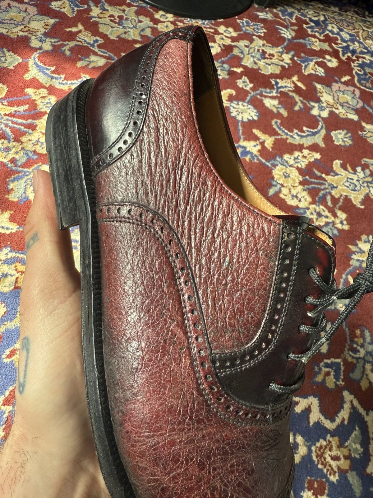 Florsheim Florsheim Oxford Dress Shoes 10.5 D Vintage Spain Burgundy Size US 10.5 / EU 43-44 - 4 Thumbnail