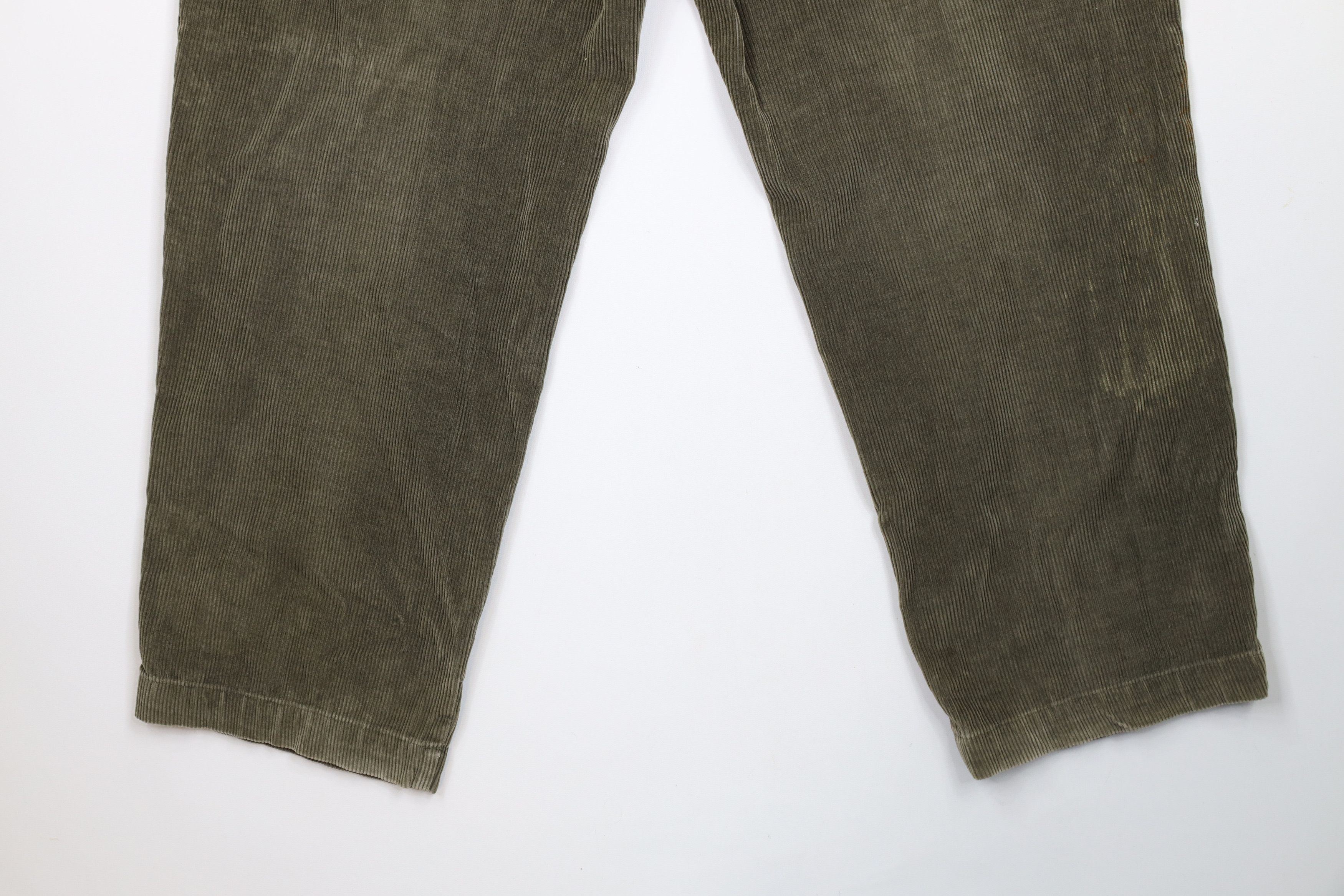 Tommy Hilfiger × Vintage Vintage 90s Tommy Hilfiger Wide Leg Corduroy Pants Green Size US 32 / EU 48 - 14 Thumbnail