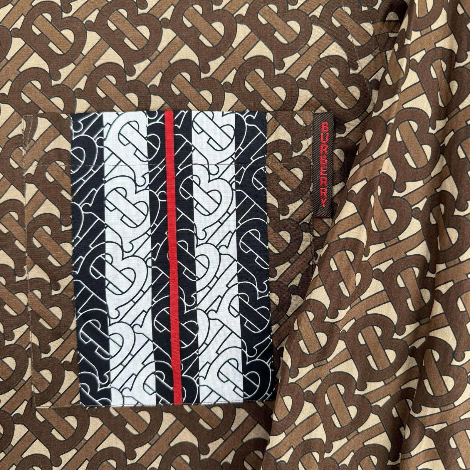 Burberry Burberry Men's Chatham TB-Monogram Stripe Button Up M Size US M / EU 48-50 / 2 - 3 Thumbnail