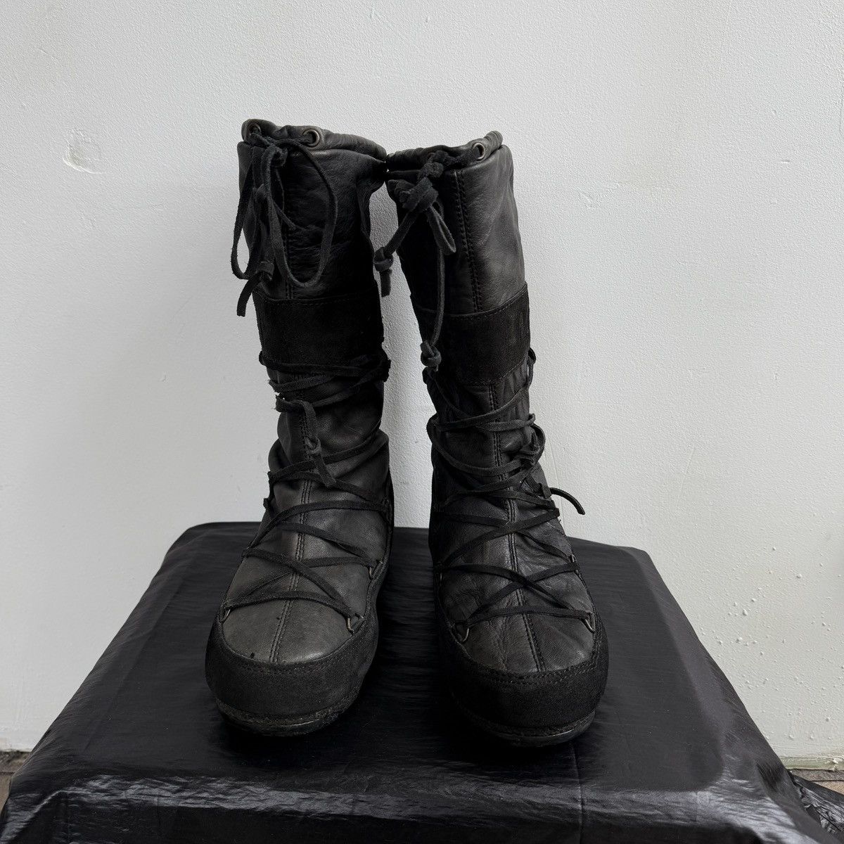 Moon Boot Vintage Tecnika Moon Boots Leather High Lace Up Size US 5.5 / IT 35.5 - 3 Thumbnail