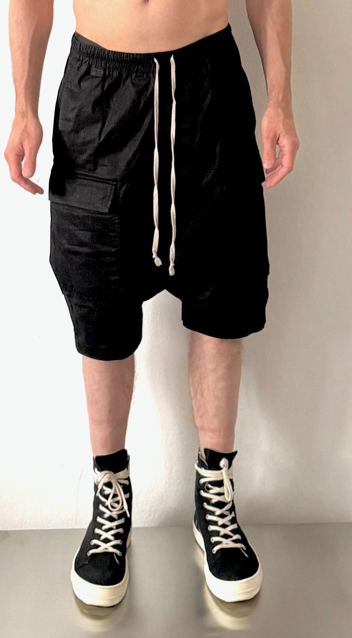 Rick Owens BRAND NEW RICK OWENS LEATHER BIG MOODY SHORTS FW14 SIZE