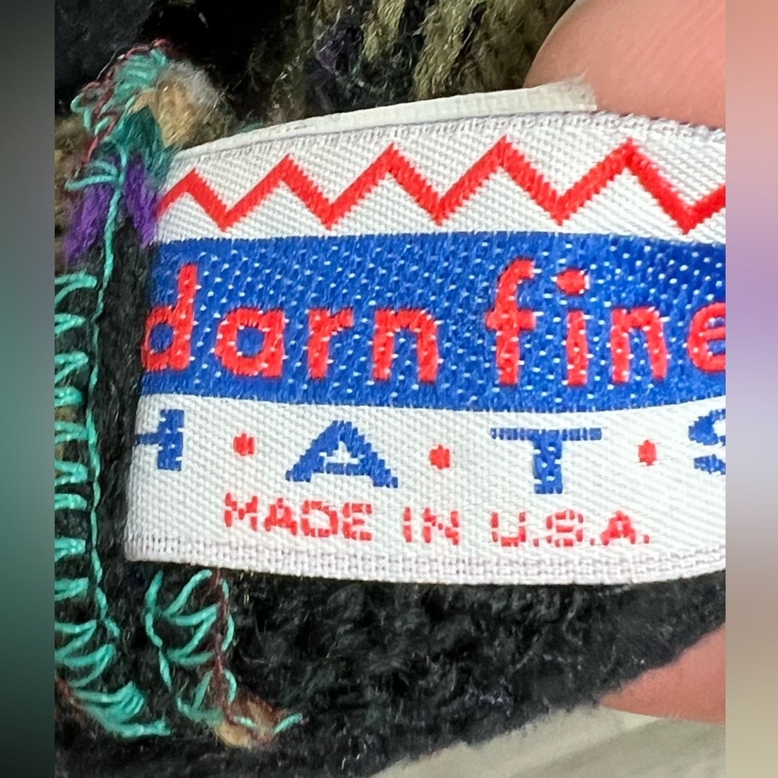 Vintage Vintage Darn Fine 1980s Knit Dog Moon Beanie Made In USA Size ONE SIZE - 3 Thumbnail