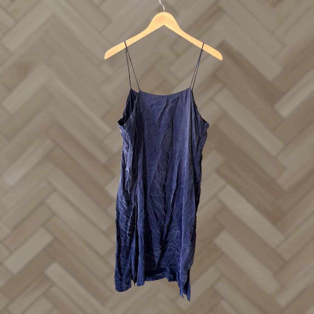 Vintage Objects Without Meaning Womens Blue Sleeveless Sundress L Knee Length Dress Flowy Size L Size L / US 10 / IT 46 - 1 Thumbnail