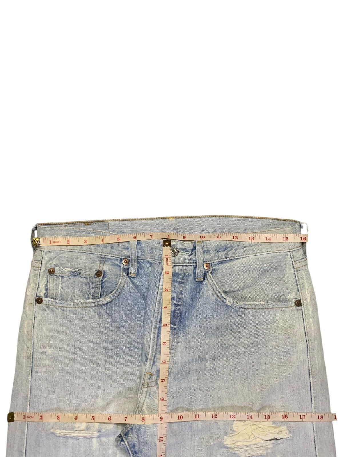 Levi's SALES🔥Vintage 90s Levis 501 Faded Wash Ripped Loose Jeans Size US 32 / EU 48 - 11 Thumbnail