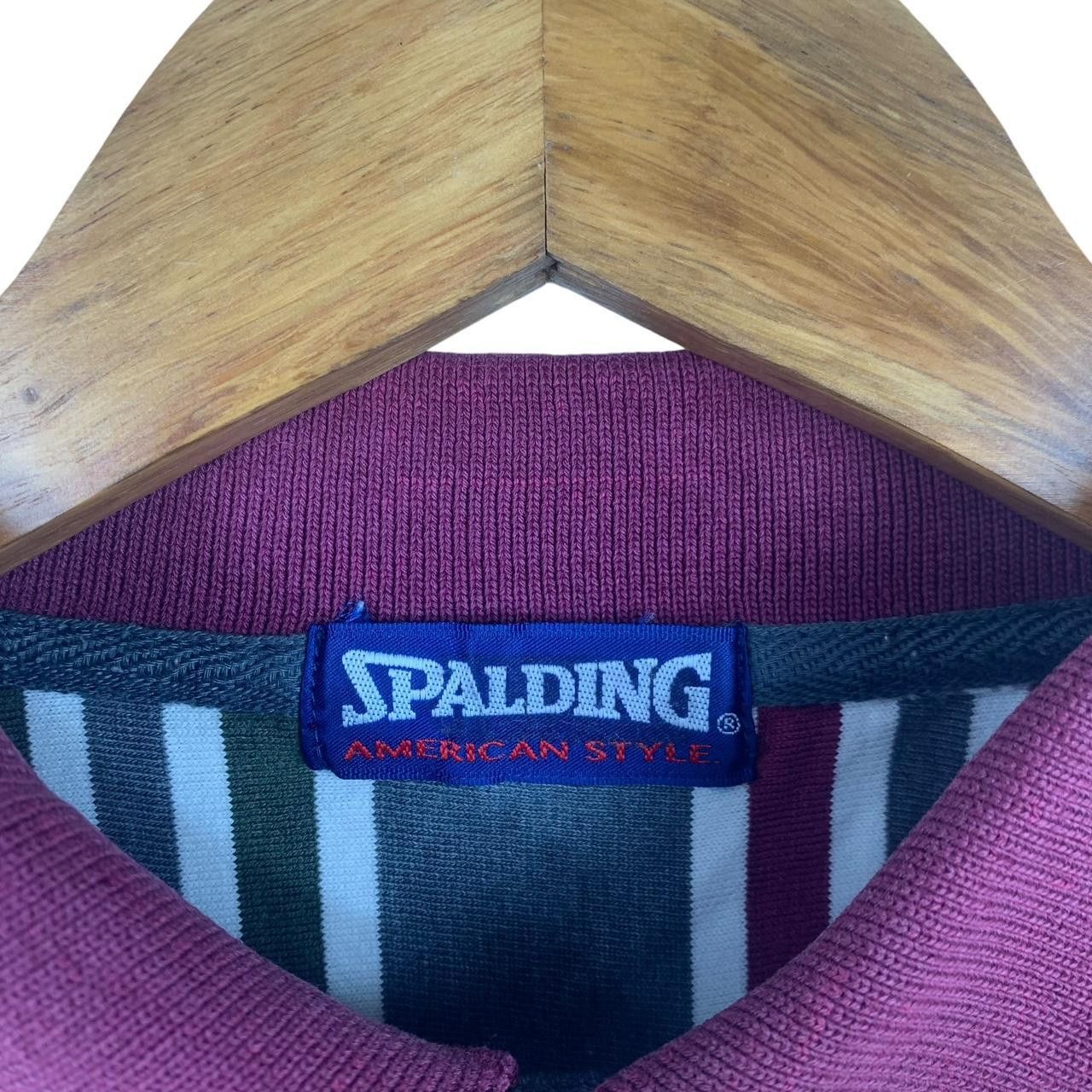 Spalding Vintage SPALDING USA TENNIS Striped Baggy Polo Tee Shirt Top Size US L / EU 52-54 / 3 - 3 Thumbnail