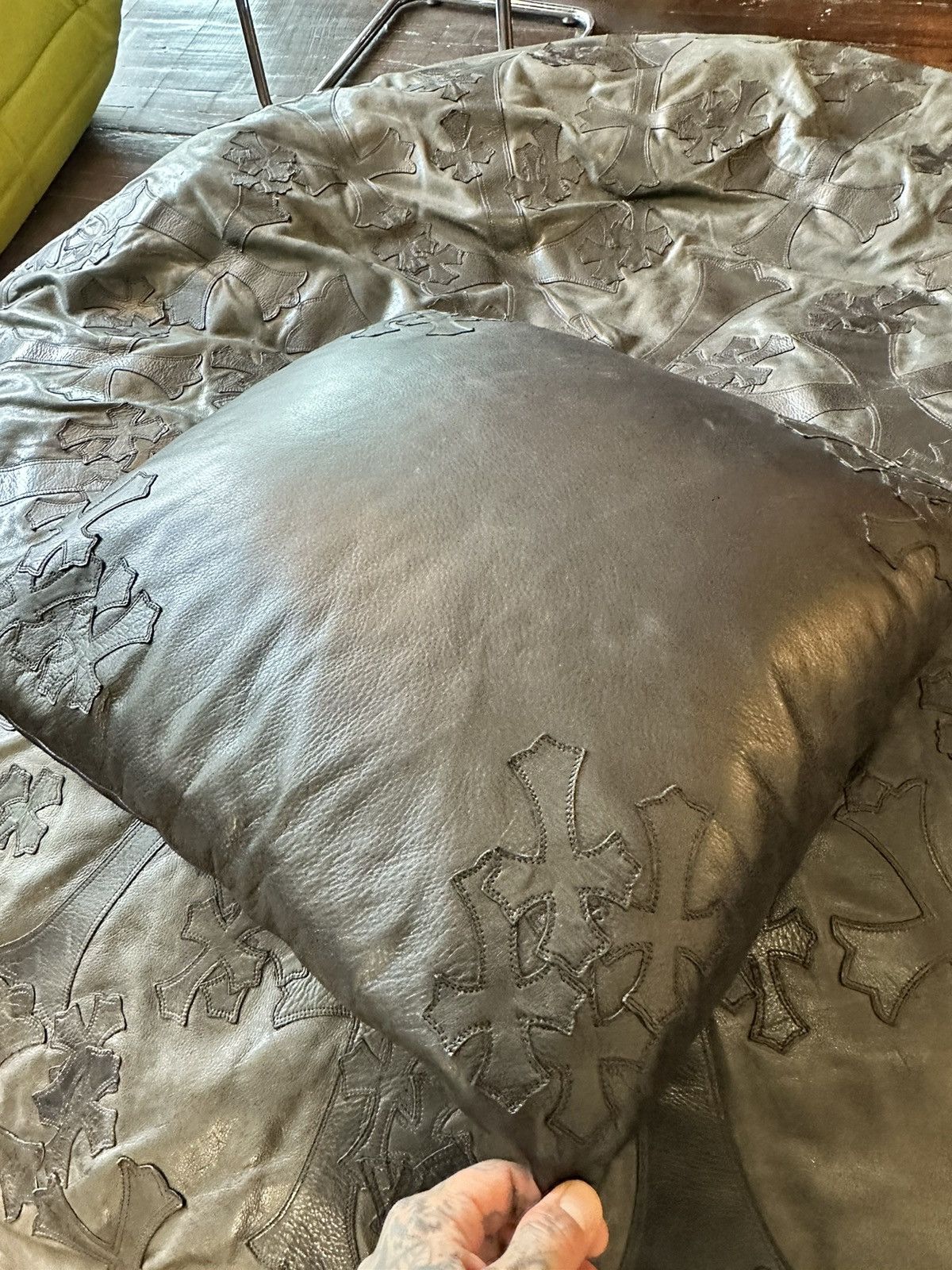 Chrome Hearts Chrome Hearts XL BIG Leather Cross Pillow ! 4Gseller Size ONE SIZE - 6 Thumbnail