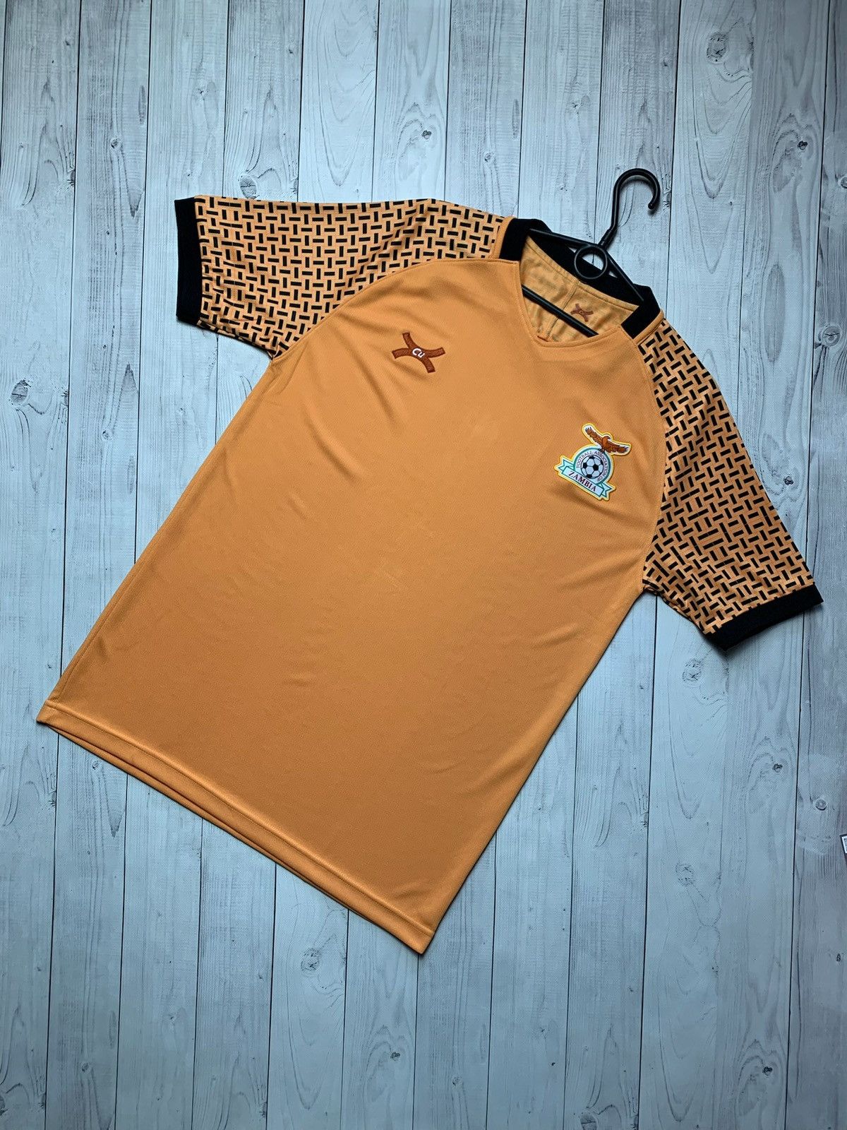 Vintage Zambia soccer jersey size L orange rare Size US L / EU 52-54 / 3 - 1 Thumbnail