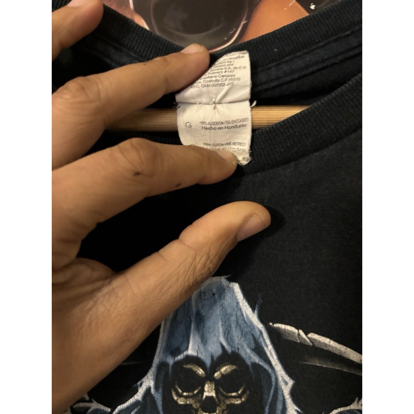 Gildan Vintage Grim Reaper Y2k Faded Black Blank Shirt Sz L Gildan Size US L / EU 52-54 / 3 - 5 Thumbnail