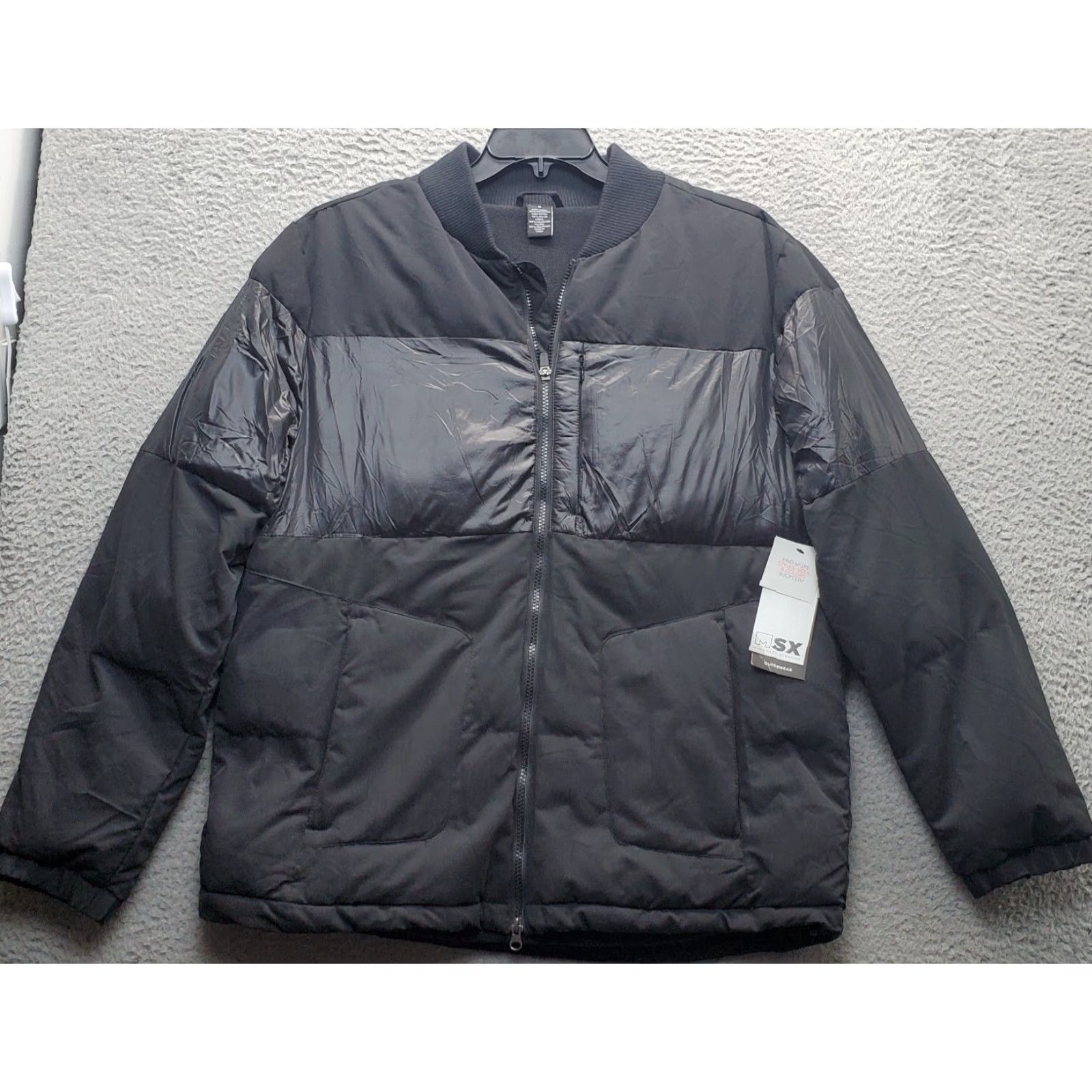 Vintage MSX Puffer Jacket Men M Black Water Resistant Zip Pocket Long Sleeve Zipper Size US M / EU 48-50 / 2 - 2 Thumbnail