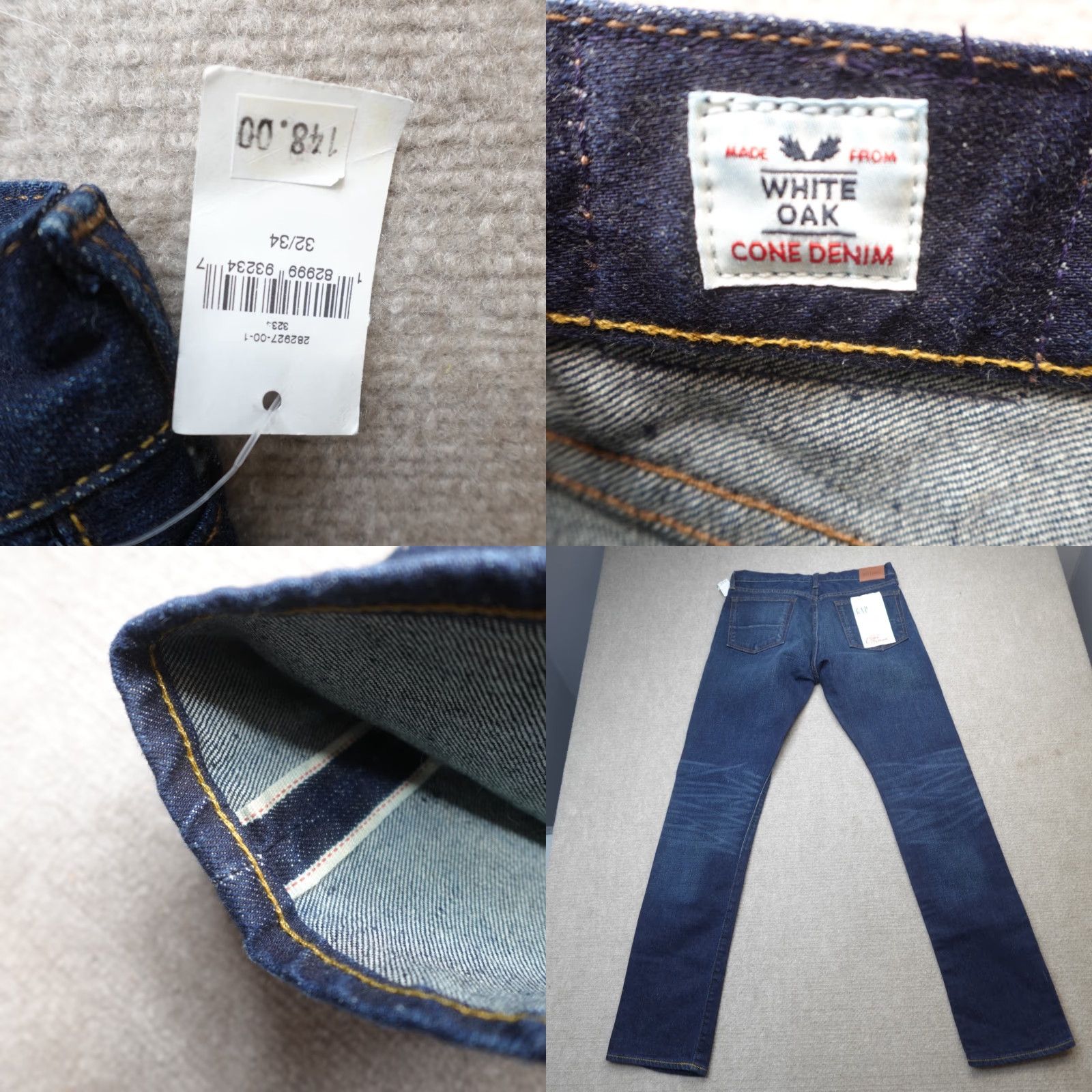Gap Gap Jeans Slim Straight Blue 32 x 33 Men Bag 1969 Cotton Denim Belt Loops Oldstock NEW Size US 32 / EU 48 - 8 Thumbnail