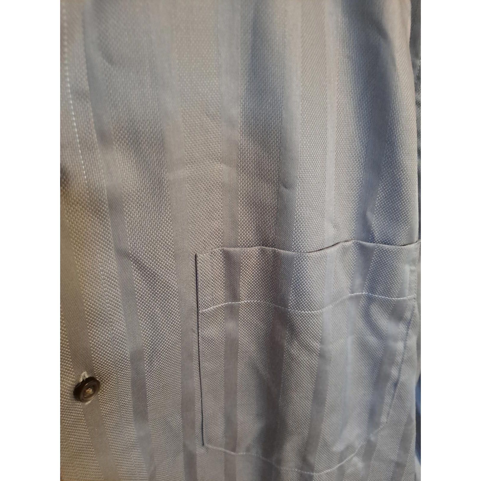 Paul Fredrick Paul Frederick CLassic Fit Gray Striped Button Up Shirt Size Size US XL / EU 56 / 4 - 2 Thumbnail