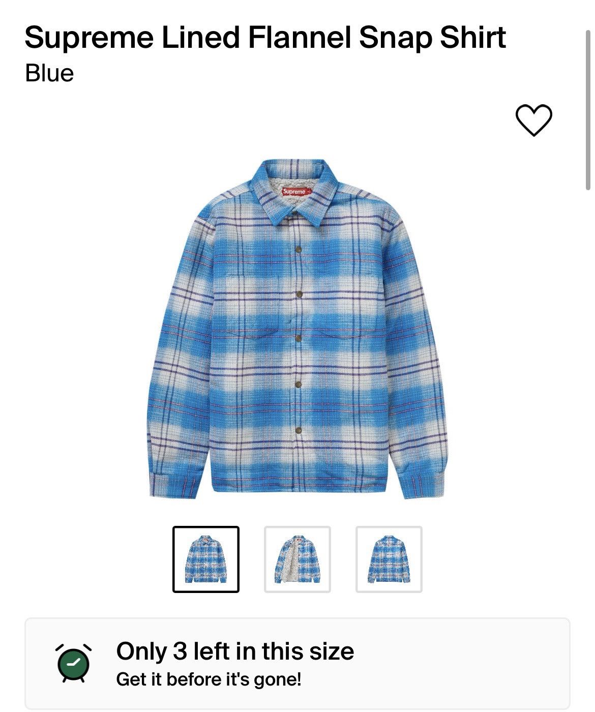 Supreme Supreme Lined Flannel Snap Shirt | Grailed