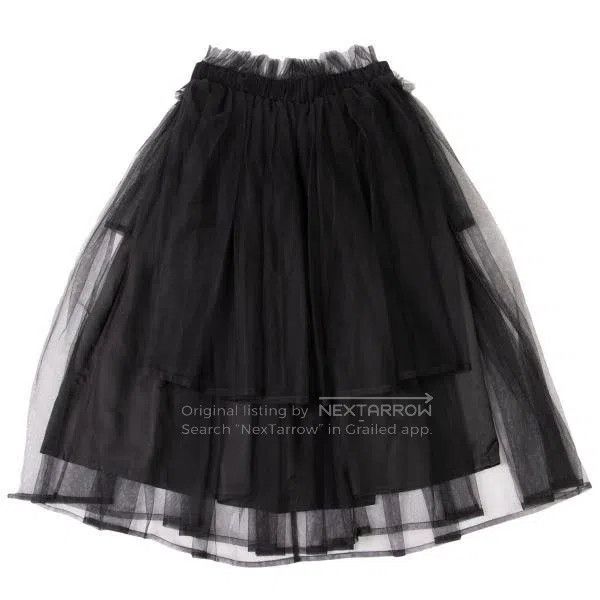 Comme des Garcons Comme Des Garcons size M Black Retro Tulle Skirt Size 22" - 2 Thumbnail