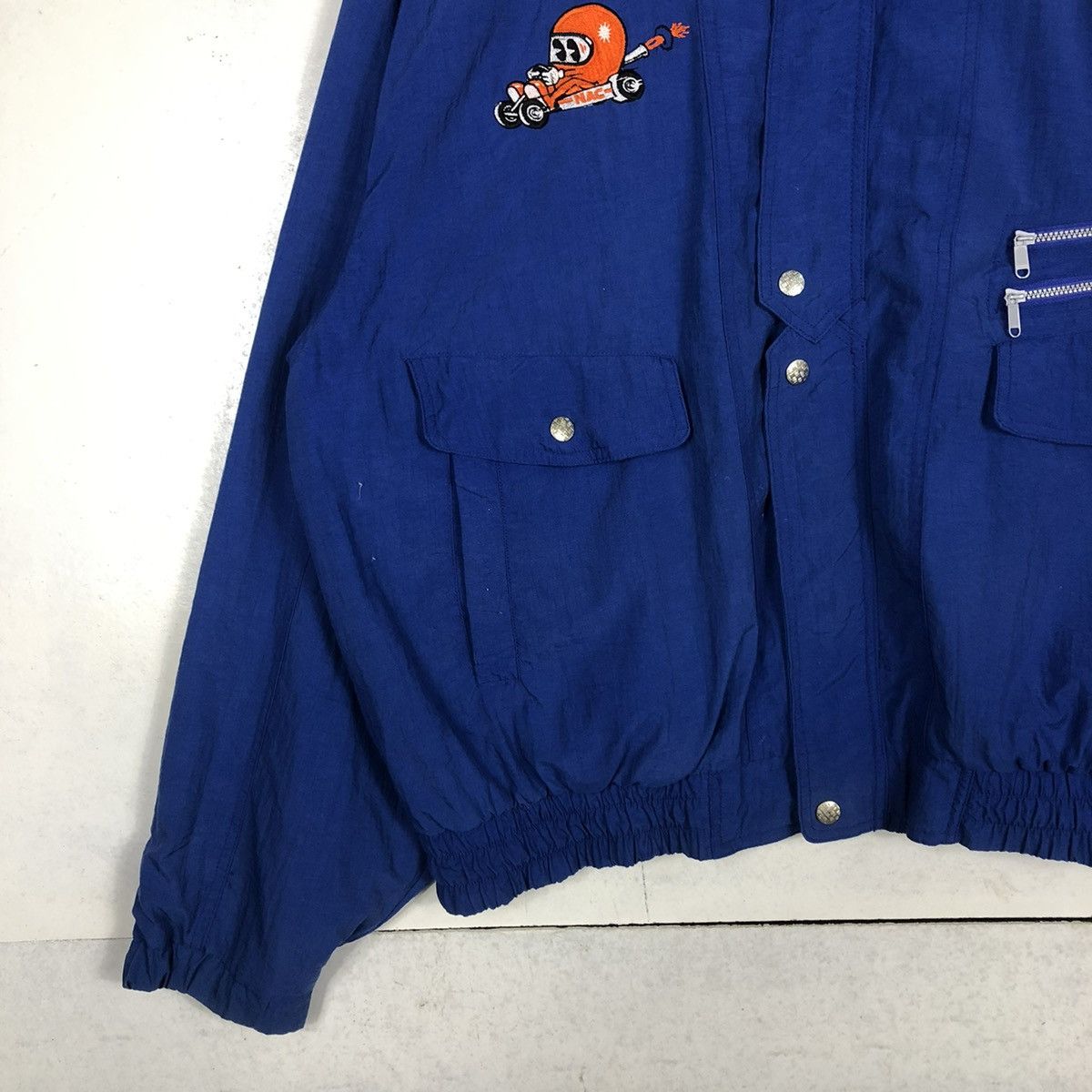 Vintage 📌VINTAGE BOMBER JACKET ITALIANA PETROLI RACING BIG LOGO Size US L / EU 52-54 / 3 - 6 Thumbnail