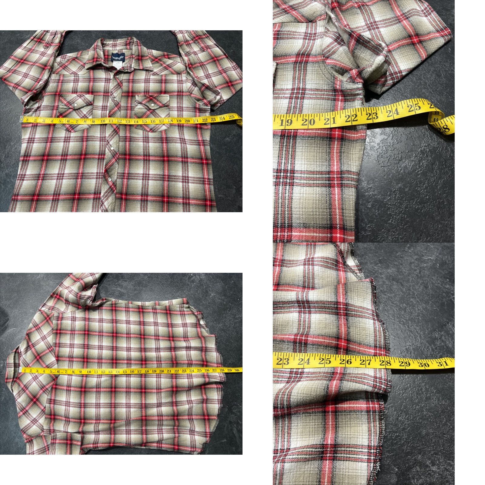Wrangler VINTAGE Wrangler Men’s Western Long Sleeve Shirt Pearl Snap L Flannel Size US L / EU 52-54 / 3 - 8 Thumbnail