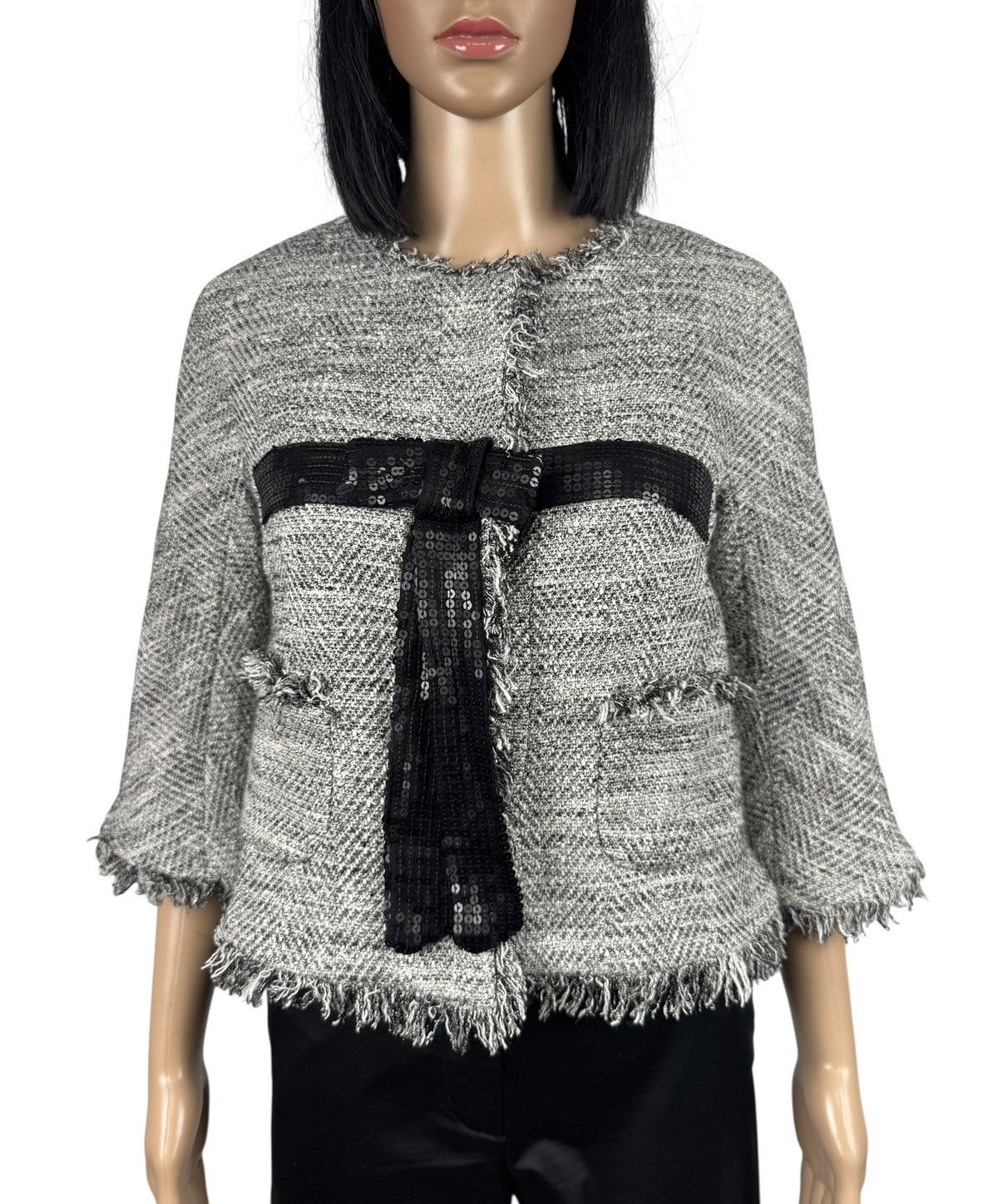 TWINSET TwinSet Cotton Twill Jacket 3/4 Sleeve Fringed size S Size S / US 4 / IT 40 - 2 Thumbnail