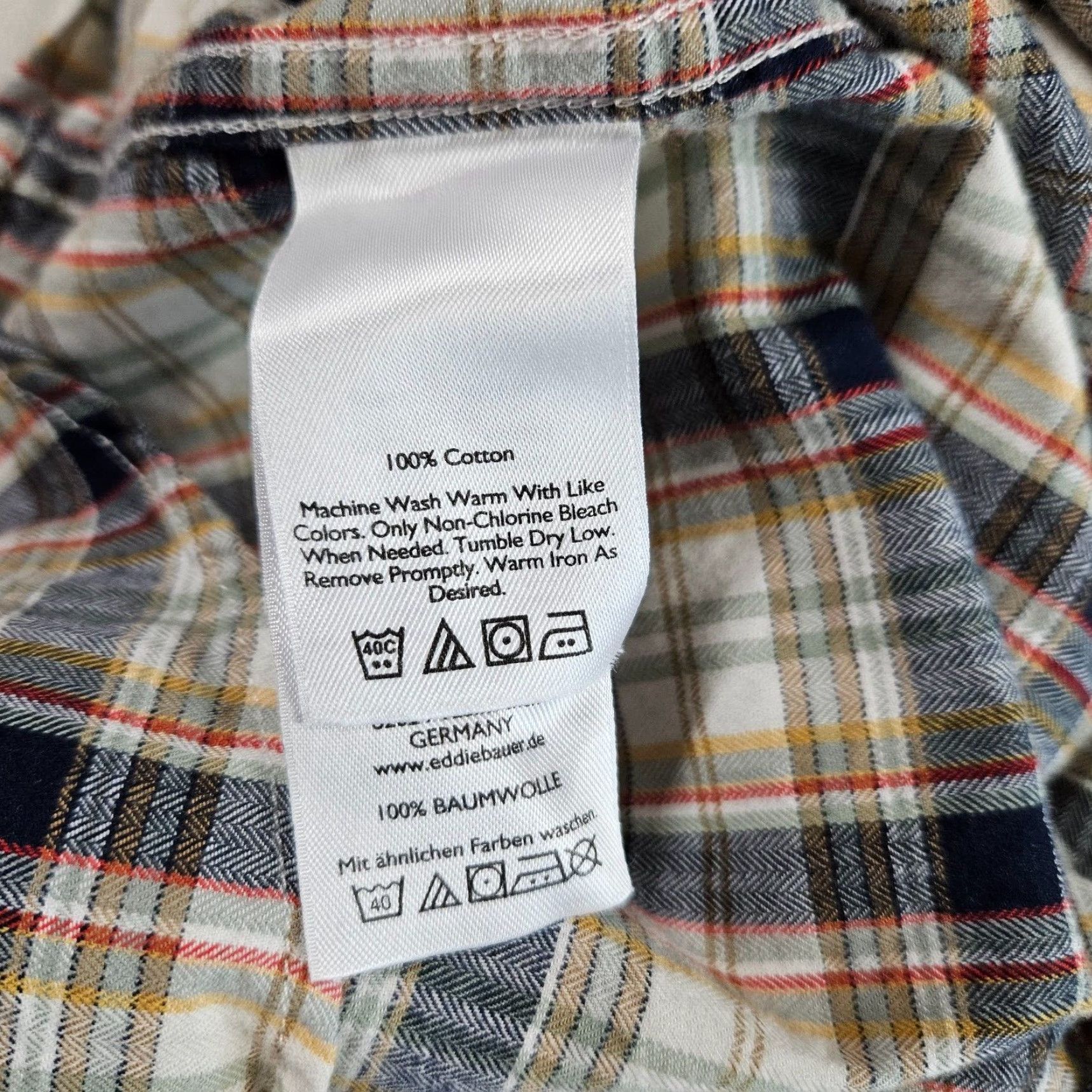 Eddie Bauer Eddie Bauer Mens Button Front Shirt Sz Large Black Red Plaid Cotton Long Sleeve Size US L / EU 52-54 / 3 - 5 Thumbnail