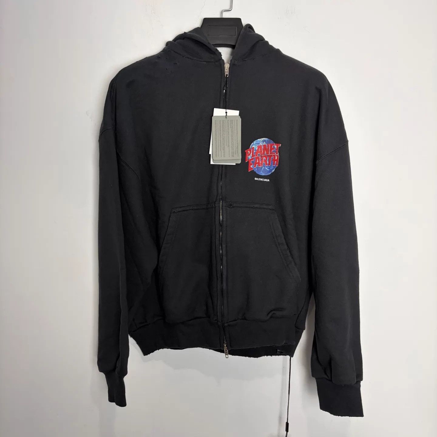 Balenciaga Balenciaga 24 Planet Earth Black Zip Hoodie M Size M / US 6-8 / IT 42-44 - 1 Thumbnail