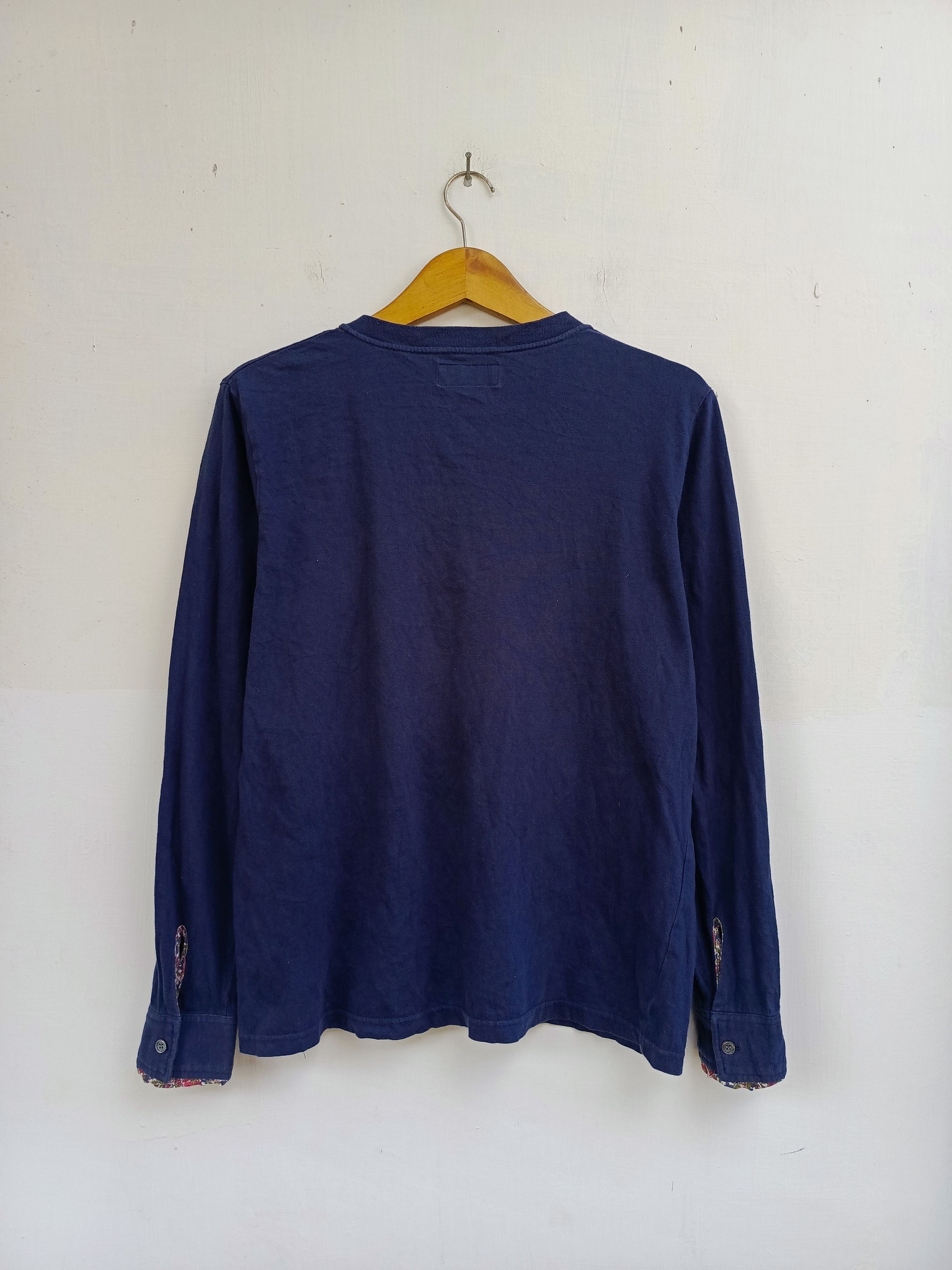 Beams Japan Beams Navy Henley Long Sleeve Minimal Japanese Style Size US L / EU 52-54 / 3 - 8 Thumbnail