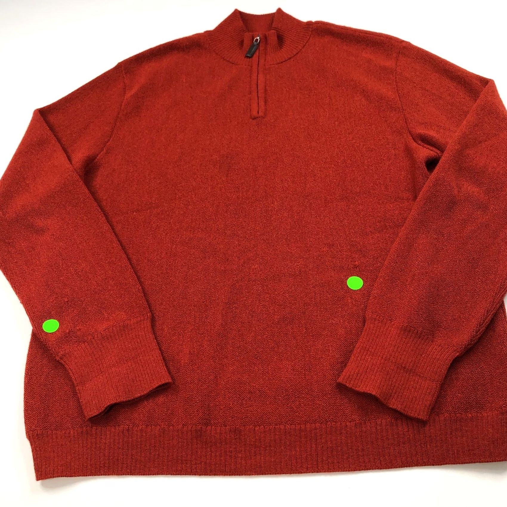 Paul Stuart Paul Stuart Pullover XL 100% Alpaca 1/4 Zip Mock Neck Sweater Orange Men Shirt Size US XL / EU 56 / 4 - 2 Thumbnail