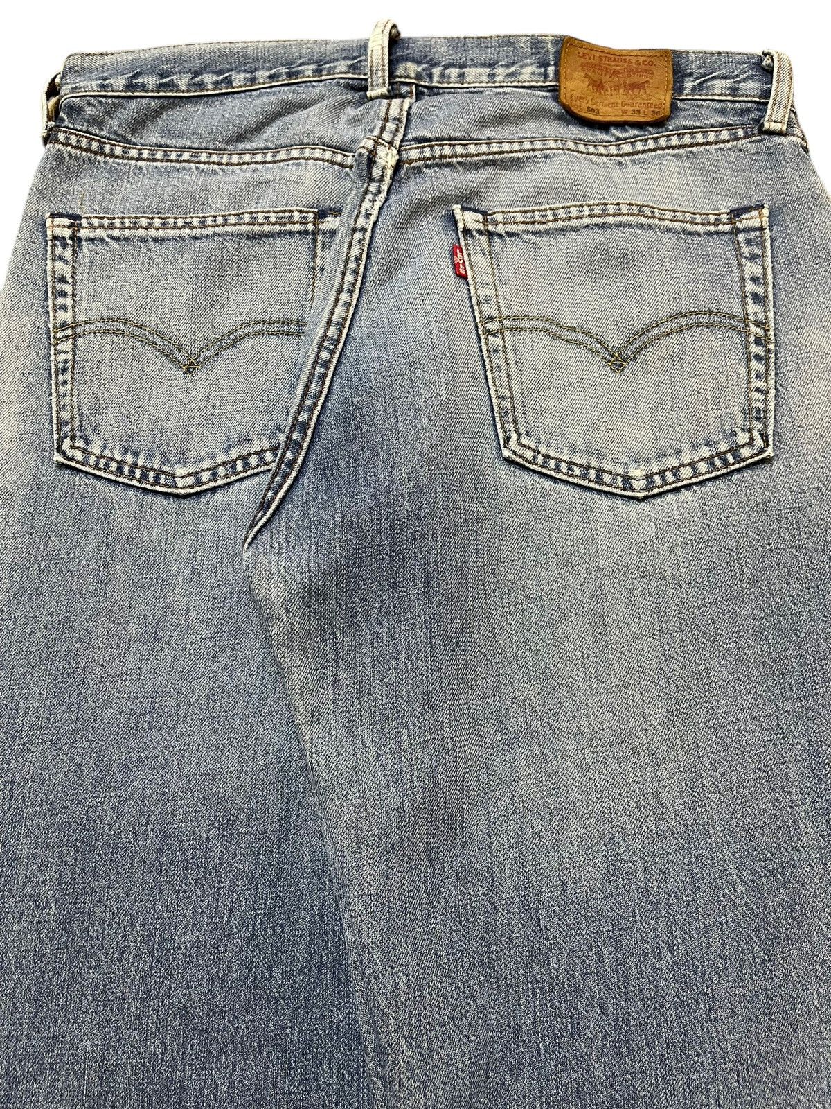 Levi's Vintage 80s Levis 503 Blue Faded Wash Distress Baggy Jeans Size US 32 / EU 48 - 6 Thumbnail