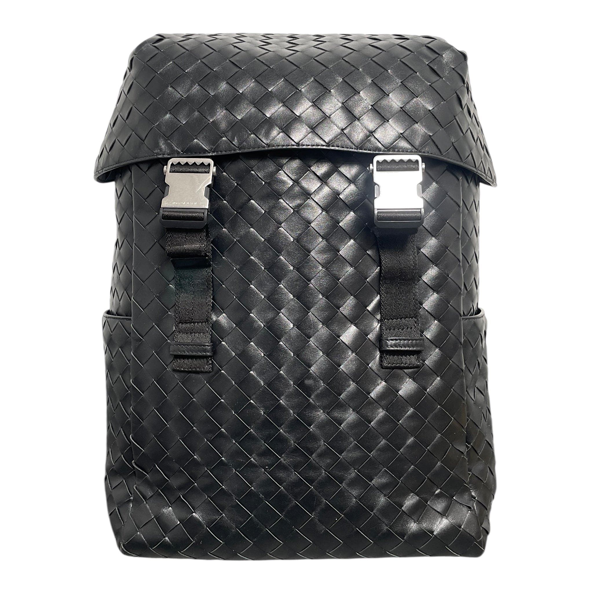 Bottega Veneta Flap Interlocking Backpack Black | Grailed