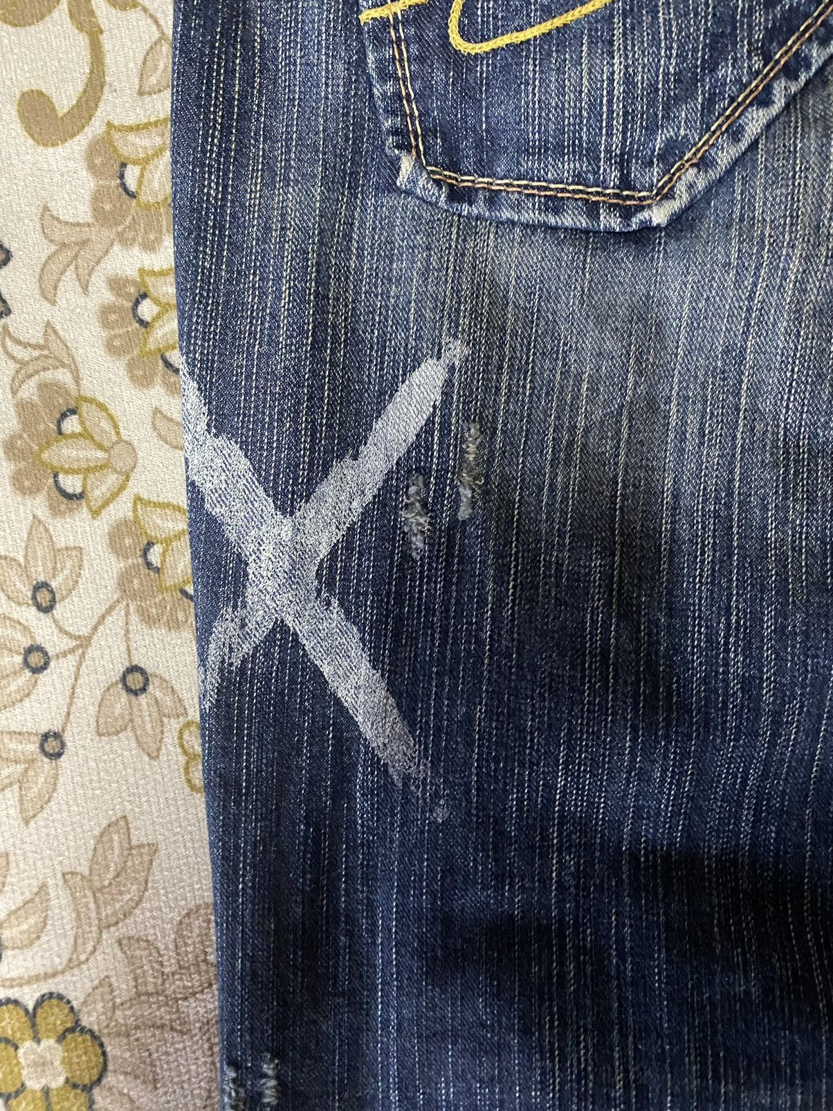 If Six Was Nine Japanese Brand Liberto Xxx Flare Distressed Denim Size US 33 - 5 Thumbnail
